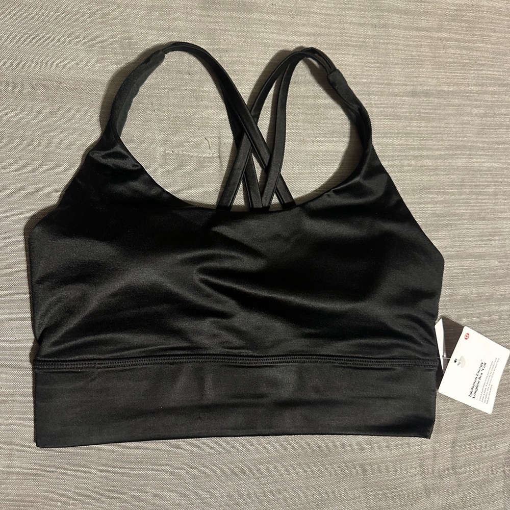 Lululemon Energy Longline Bra *Foil Size 6! 🖤✨
